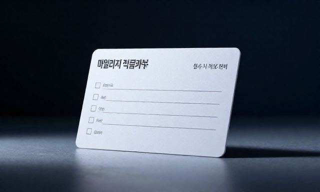 마일리지적립카드 관련 이미지 - 마일리지적립카드 선택 시 필수 체크리스트와 포인트 극대화 전략