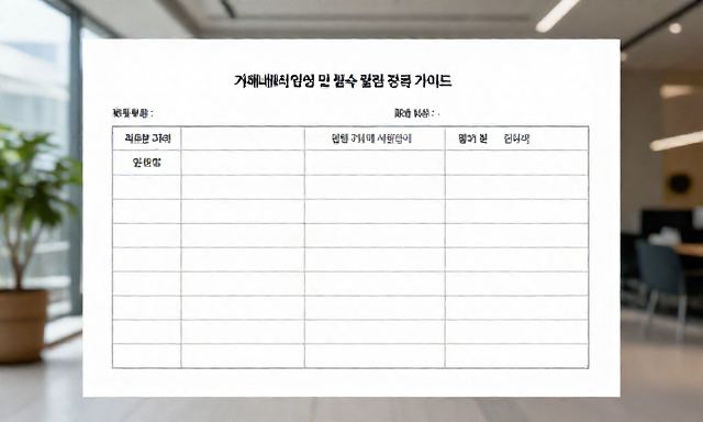 거래내역서양식 관련 이미지 - 거래내역서양식 종류별 활용법 및 필수 포함 항목 가이드